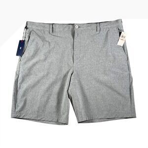 IZOD Mens Hybrid Sportflex Golf Shorts Size 42 Gray Flat Front Waistband Stretch
